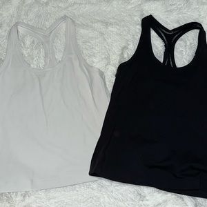 Black and white lulu tanks